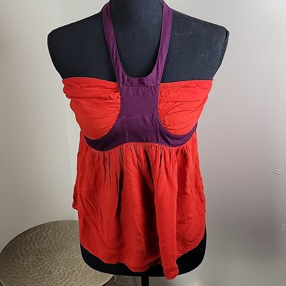 Infinito Womens Colorblock Halter Top size M Red Beachwear Indonesia